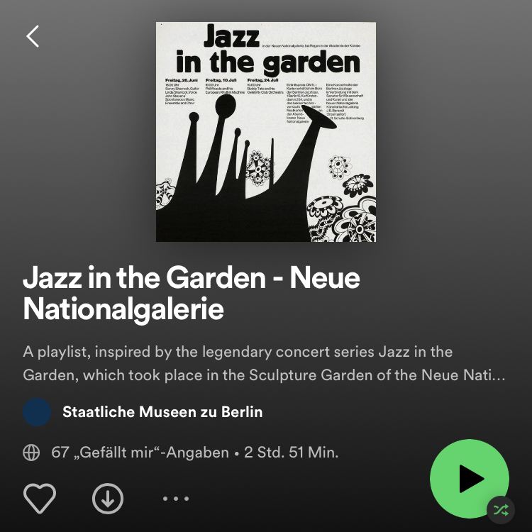 Playlist „Jazz in the Garden“